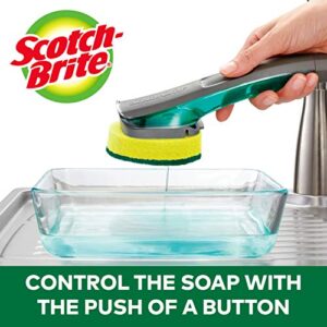 Scotch-Brite Heavy Duty Advanced Soap Control Dishwand, Control Soap With A Button, Keep Your Hands Out Of Dirty Water, Long Lasting and Reusable