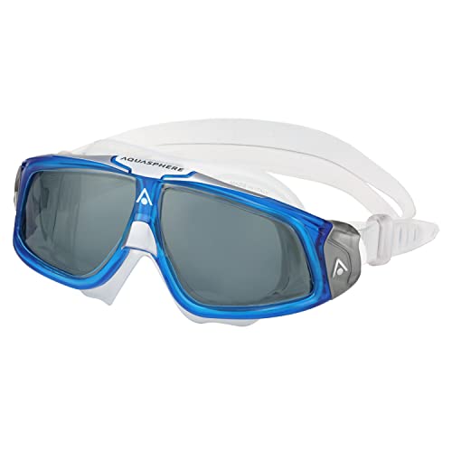 Aqua Sphere Seal 2.0 Swim Goggles - Comfortable Leak Resistant Seal, Distortion Free Vision - Perfect Swim Mask for Fitness Swimmers | Unisex Adult, Light Blue/White Frame, One Size (MS5074109LD)