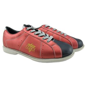 mens tcr 2l sport comfort cobra rental bowling shoes- lacesred/black 14