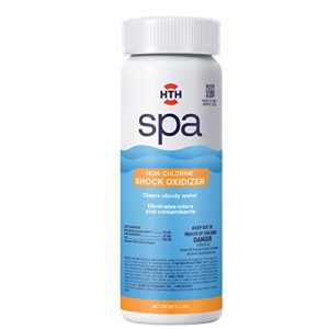 hth spa care non-chlorine shock oxidizer, spa & hot tub chemical clears cloudy water, 2.25 lbs