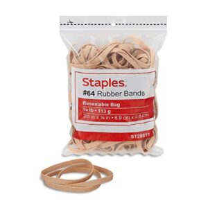 staples 143297 economy rubber bands size #64 1/4 lb.