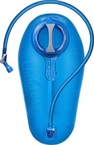camelbak crux 3-liter water reservoir – hydration bladder – faster water flow rate – leak-proof water bladder – ergonomic shape – big bite valve – bpa-free – 100 ounces, blue