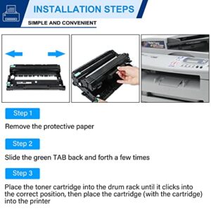 DR350 Drum Unit Compatible 1 Pack DR-350 Black Replacement for Brother DR350 DR-350 for Brother DCP-7010 7020 7025 IntelliFax 2820 2910 2920 2850 MFC-7220 7225 7820 7420 HL-2040 2070N 2030 Printer