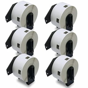 BETCKEY - Compatible White Labels Replacement for Brother DK-1220 (1.5 in x 1.8 in), Use with Brother QL Label Printers [6 Rolls/3720 Labels]