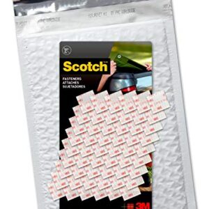 Scotch Extreme Interlocking Fasteners, 1 in Squares, Clear, 27 Sets, Holds up to 10 lbs (1 set holds 2 lbs)