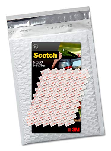 Scotch Extreme Interlocking Fasteners, 1 in Squares, Clear, 27 Sets, Holds up to 10 lbs (1 set holds 2 lbs)