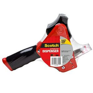 scotch packaging tape dispenser, holds tape up to 2″ wide, no tape included (st-181),red