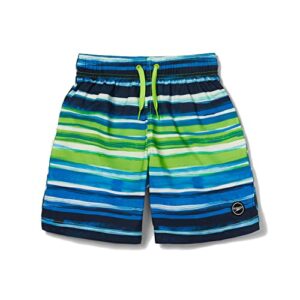 Speedo Boys' Standard Swim Trunk Mid Length Redondo Printed, River Current Green Gecko, MD (10-12 Big Kid)