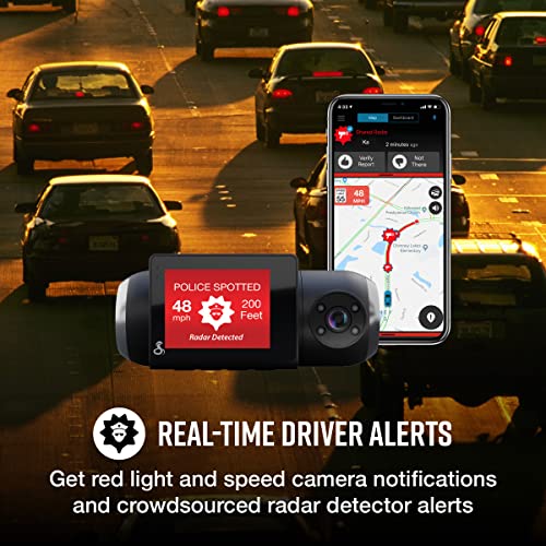 Cobra Smart Dash Cam with Interior Cam (SC 201) - Full HD 1080P Resolution, Built-in WiFi & GPS, Live Police Alerts, Incident Reports, Emergency Mayday, Drive Smarter App, 16GB SD Card Incl.