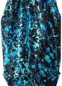 Speedo Big Girls' Youth Splatter Splash Superpro Swimsuit, Blue, 22/6