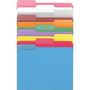 Staples 502678 Top-Tab File Folders 1/3 Cut Asst LTR Holds 8 1/2X11 250/Bx