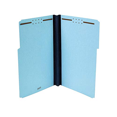 Staples 384870 Pressboard Classification Folders Legal Size Blue 25/Box (61552S)