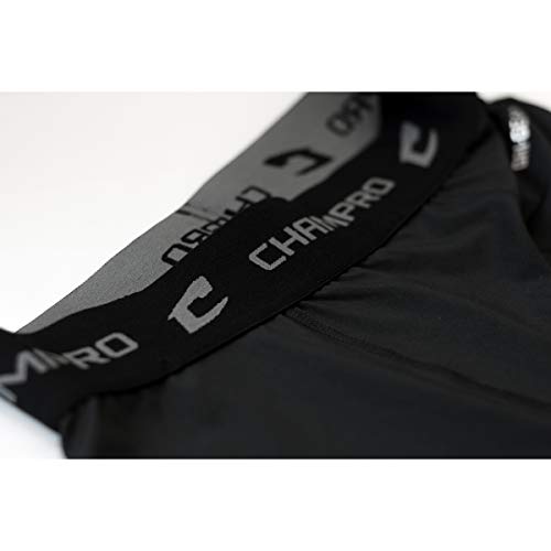 CHAMPRO Polyester/Spandex Compression Short, Adult Small, Black