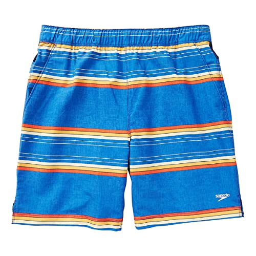 Speedo Mens Hydro Volley Swim Shorts (Speedo Blue Stripe, X-Large 36/38)