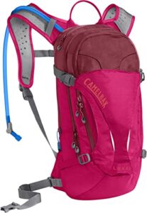 camelbak women’s l.u.x.e. mountain bike hydration backpack – easy refill hydration backpack, 100 oz, cerise/pomegranate