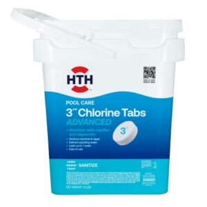 hth 42054 swimming pool care super 3″ chlorinating tablets, 15 lbs