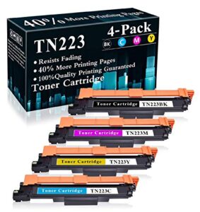 4-pack (bk/c/m/y) cartridge tn223bk,tn223c,tn223m,tn223y toner cartridge replacement for brother mfc-l3770cdw l3710cw l3750cdw l3730cdw hl-3210cw 3230cdw 3270cdw 3290cdw dcp-l3510cdw l3550cdw printer