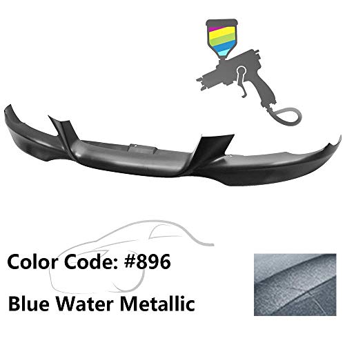 IKON MOTORSPORTS, Front Bumper Lip Compatible With 2007-2010 BMW E92 E93 3-Series Coupe Convertible, M-Tech Style Painted #896 Blue Water Metallic PP Air Dam Chin Protector Spoiler, 2008 2009