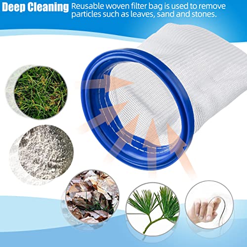 Alocs 2-Pack Pool Vacuum Cleaner Reusable Filter Bag for Pool Blaster Water Tech Max & Catfish Ultra Pool Vacuum Sand & Silt Cleaner Filter