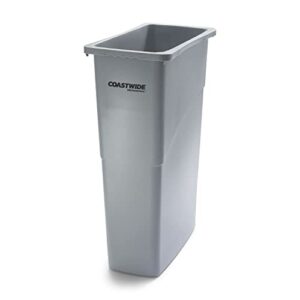 staples brighton 2625783 indoor trash can without lid gray plastic 23 gal. (bpr50717)