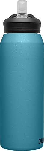 CamelBak Eddy+ Water Bottle with Straw 32 oz - Insulated Stainless Steel, Larkspur