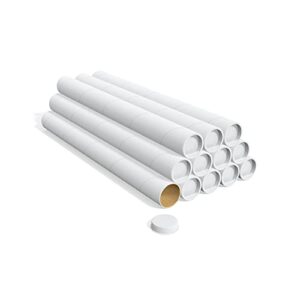 staples 558421 3-inch x 30-inch staples white mailing tubes 12/carton (11627)