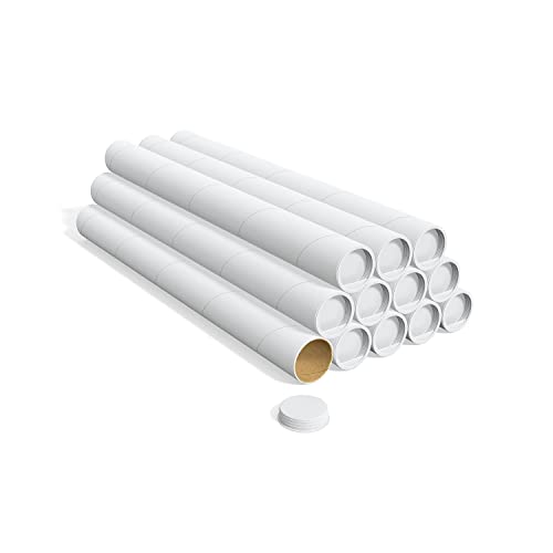 Staples 558421 3-Inch X 30-Inch Staples White Mailing Tubes 12/Carton (11627)