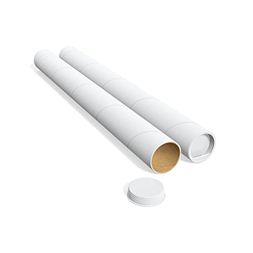 Staples 558421 3-Inch X 30-Inch Staples White Mailing Tubes 12/Carton (11627)