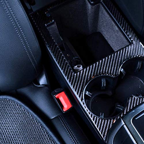 Xotic Tech Water Cup Holder Panel Cover Trim, Real Carbon Fiber, Compatible with Porsche Macan 2015-2018