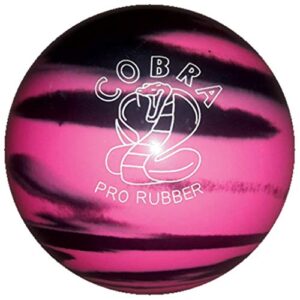 bowlerstore products duckpin cobra pro rubber bowling ball 5″ – pink/black 3lbs 10oz
