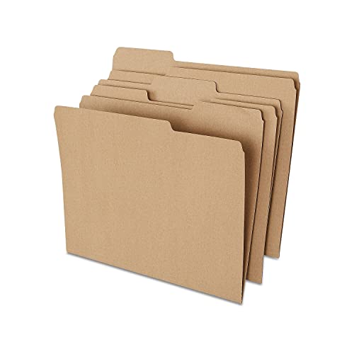 Staples 509315 Colored Top-Tab File Folders 3 Tab Kraft Letter Size 100/Pack