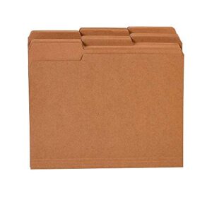 Staples 509315 Colored Top-Tab File Folders 3 Tab Kraft Letter Size 100/Pack