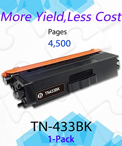 (1-Pack, Black) Compatible TN433 TN-433 Toner Cartridge Used for Brother HL8260CDN L8360CDWT L9310CDW MFC-L8690CDW L8610CDW L9570CDW(T) Printer, by EasyPrint