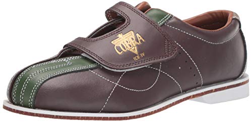 Mens TCR 3V Cobra Rental Bowling Shoes- Hook and LoopBrown/Green 5 1/2