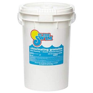in the swim chlorine shock granules for sanitizing swimming pools – 56% available chlorine – dichlor – 40 pound bucket