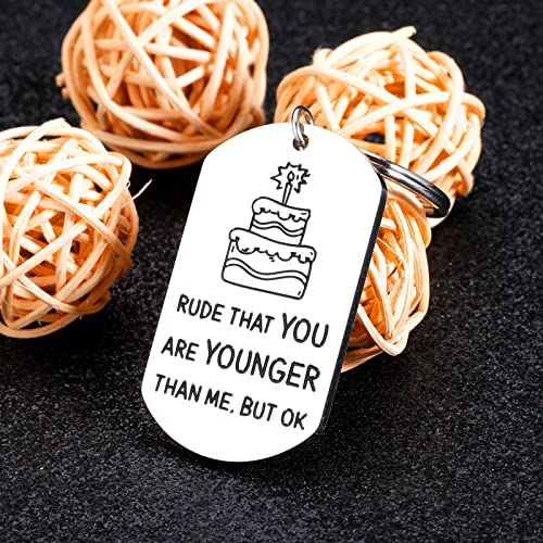 Funny Birthday Gifts for Women Mens Gifts for Birthday Sister Birthday Gifts from Sister Birthday Keychain for Boyfriend 18th 21st 30th Birthday Presents for Her Him Brothers Girlfriend Boys Girls