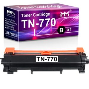 mm much & more compatible toner cartridge replacement for brother tn770 tn-770 tn 770 used with hl-l2370dw mfc-l2750dw hl-l2370dwxl mfc-l2750dwxl printers (1-pack, black)