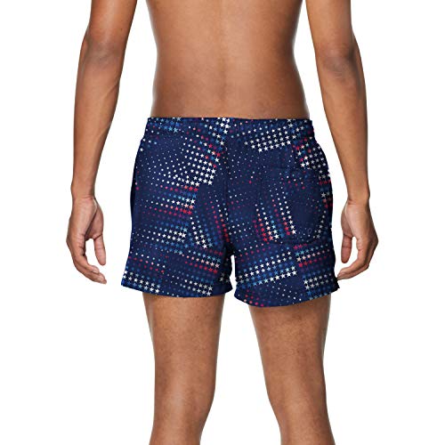 Speedo Men's Standard Swim Trunk Short Length Redondo Printed, Starry Navy, Large