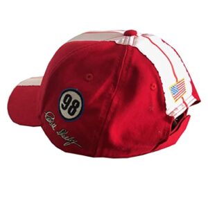 Shelby Super Snake Red Cap Hat | Two Stripe Shelby Cobra Design Racing Performance Hat | Officialy Licensed Shelby® Product | One-Size Fits All | Adjustable Closure