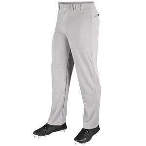 champro open bottom relaxed fit baseball pant, grey, xx-large