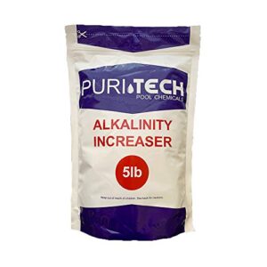 puri tech pool chemicals 5 lb total alkalinity increaser plus for swimming pool water prevents cloudiness or scaling