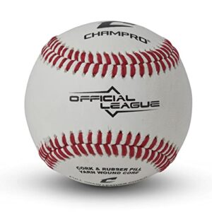 champro official league baseballs, full grain leather cover, 6 pack