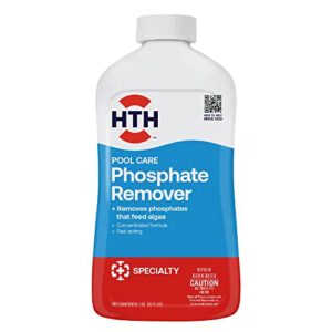 hth 67069 swimming pool care phosphate remover – clears cloudy water and prevents algae growth