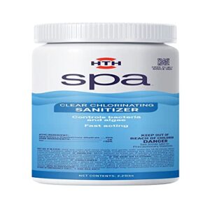 hth spa care clear chlorinating sanitizer, spa & hot tub chemical controls bacteria and algae, 2.25 lbs
