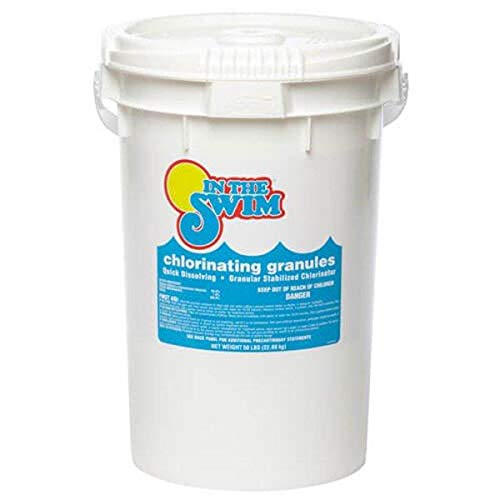 In The Swim Chlorine Shock Granules for Sanitizing Swimming Pools – 56% Available Chlorine – Dichlor – 25 Pound Bucket