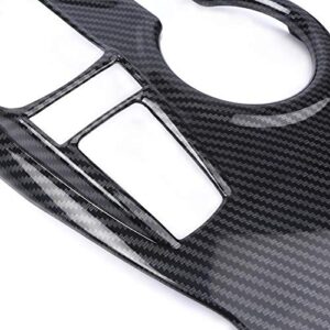 Xotic Tech Gear Shift Console Water Cup Holder Cover Trim, Carbon Fiber Pattern, Compatible with Camry 2018-2022 (with Seat Heater Buttons)