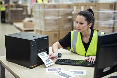 Brother TJ-4120TN Entry-Level High-Resolution, High-Volume Industrial Barcode Label Printer, 300dpi, 7ips, Ethernet and USB 2.0