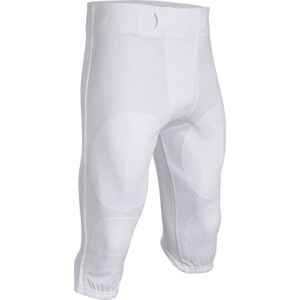 CHAMPRO Boys' Touchback Youth Football Practice Pants, White, Large