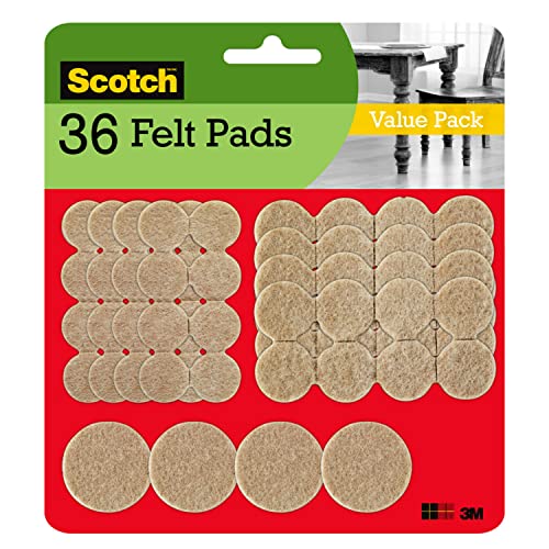 Scotch SP842-NA Felt Pads, 36 Count (Pack of 1), Beige