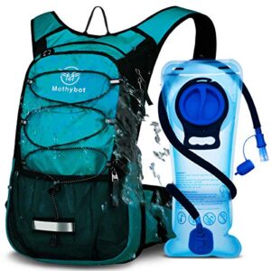 mothybot hydration pack, insulated hydration backpack with 2l bpa free water bladder and storage, hiking backpack for men, women, kids for running, cycling, camping – keep liquid cool up to 5 hours